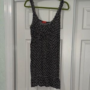 Navy and white dress